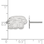 Sterling Silver Rhodium-plated LogoArt Saint Joseph's University Hawks Extra Small Post Earrings