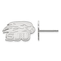 Sterling Silver Rhodium-plated LogoArt Saint Joseph's University Hawks Extra Small Post Earrings