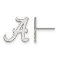 10k White Gold LogoArt University of Alabama Letter A Small Post Earrings