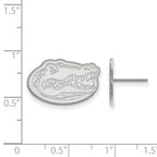14k White Gold LogoArt University of Florida Gator Small Post Earrings