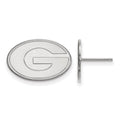 14k White Gold LogoArt University of Georgia Letter G Small Post Earrings