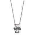 Sterling Silver Rhodium-plated LogoArt University of Idaho Vandals Large Enameled Pendant 18 inch Necklace