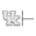 10k White Gold LogoArt University of Kentucky U-K Small Post Earrings