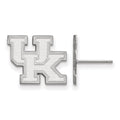 14k White Gold LogoArt University of Kentucky U-K Small Post Earrings