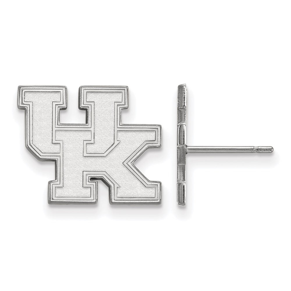 14k White Gold LogoArt University of Kentucky U-K Small Post Earrings