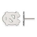 Sterling Silver Rhodium-plated LogoArt University of North Carolina N-C Small Post Earrings
