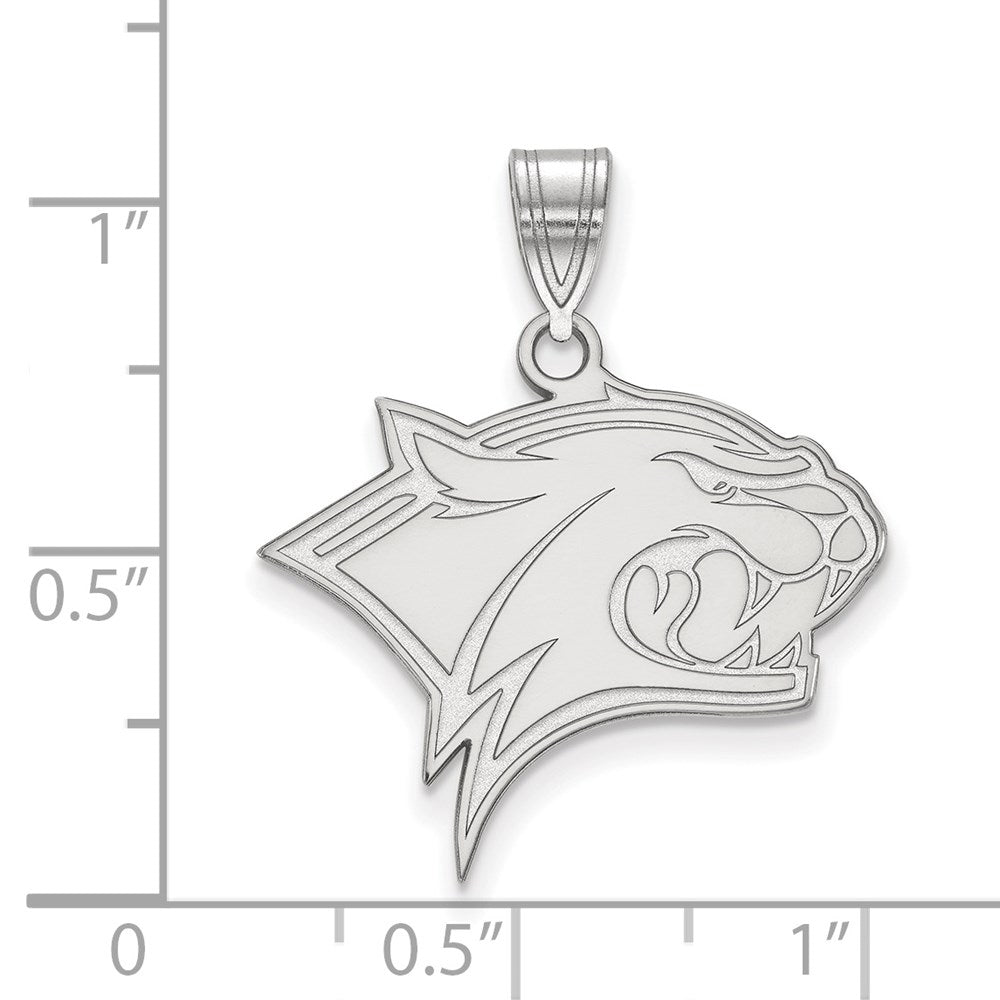 10k White Gold LogoArt University of New Hampshire Wildcat Large Pendant