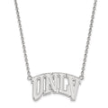 14k White Gold LogoArt University of Nevada-Las Vegas U-N-L-V Large Pendant 18 inch Necklace
