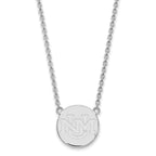 14k White Gold LogoArt University of New Mexico Large Pendant 18 inch Necklace