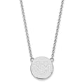 10k White Gold LogoArt University of New Mexico Large Pendant 18 inch Necklace