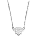 10k White Gold LogoArt University of New Orleans U-N-O Small Pendant 18 inch Necklace