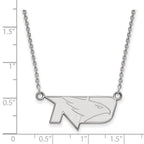 14k White Gold LogoArt University of North Dakota Small Pendant 18 inch Necklace