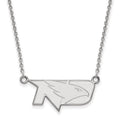 Sterling Silver Rhodium-plated LogoArt University of North Dakota Small Pendant 18 inch Necklace