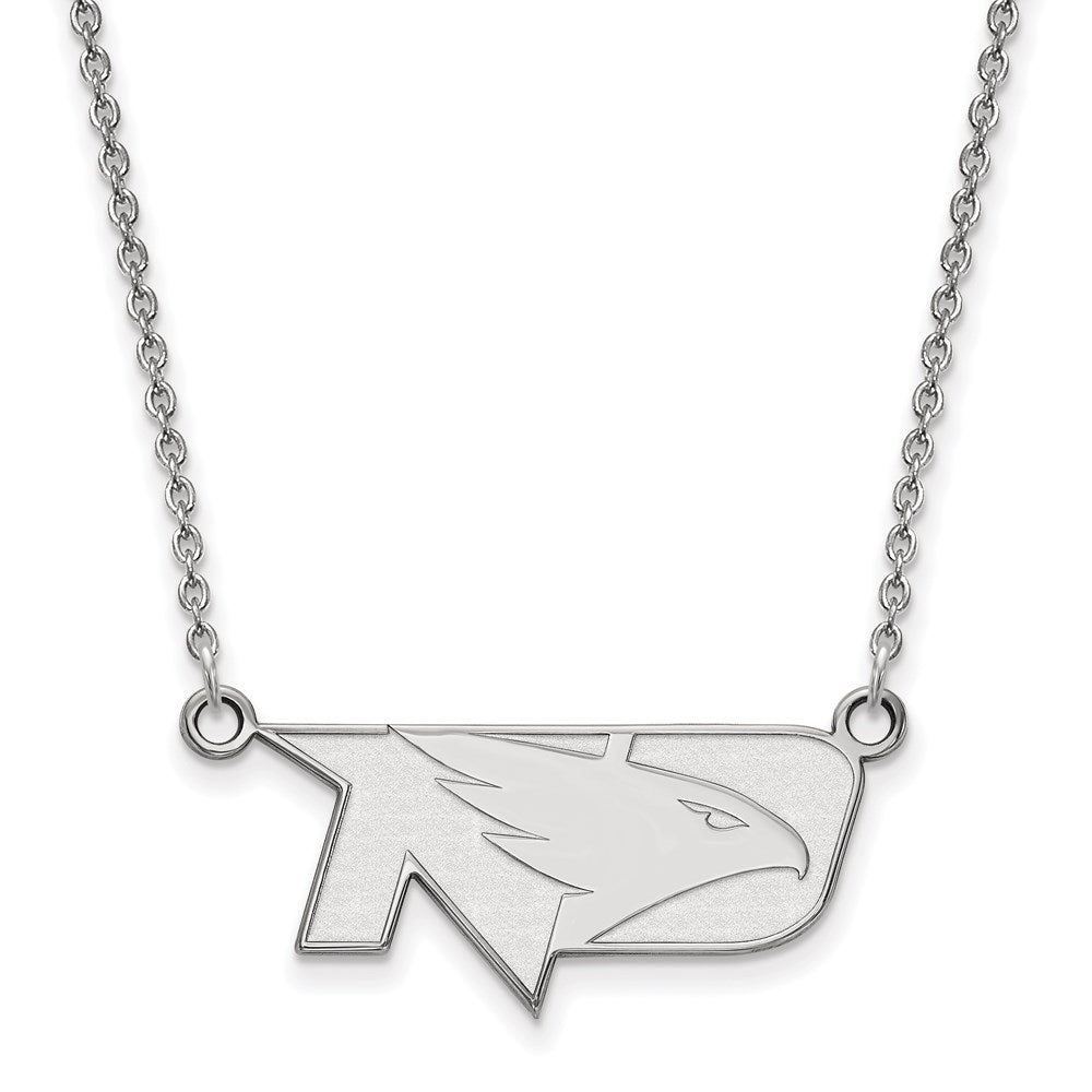 Sterling Silver Rhodium-plated LogoArt University of North Dakota Small Pendant 18 inch Necklace