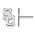 10k White Gold University of Southern California S-C Small Post Earrings