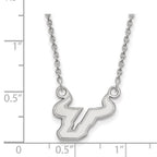 14k White Gold LogoArt University of South Florida Bull Small Pendant 18 inch Necklace
