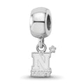 Sterling Silver Rhodium-plated LogoArt US Naval Academy Extra Small Dangle Bead Charm