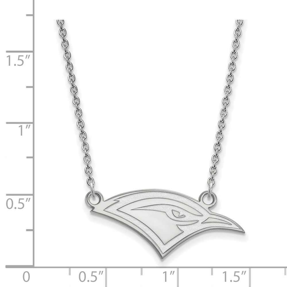 Sterling Silver Rhodium-plated LogoArt University of Tennessee at Chattanooga Mockingbird Small Pendant 18 inch Necklace