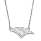 14k White Gold LogoArt University of Tennessee at Chattanooga Mockingbird Small Pendant 18 inch Necklace
