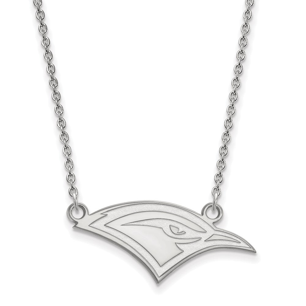 Sterling Silver Rhodium-plated LogoArt University of Tennessee at Chattanooga Mockingbird Small Pendant 18 inch Necklace
