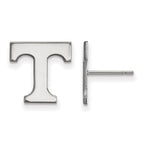 10k White Gold LogoArt University of Tennessee Letter T Small Post Earrings