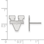 14k White Gold LogoArt University of Virginia Small Post Earrings