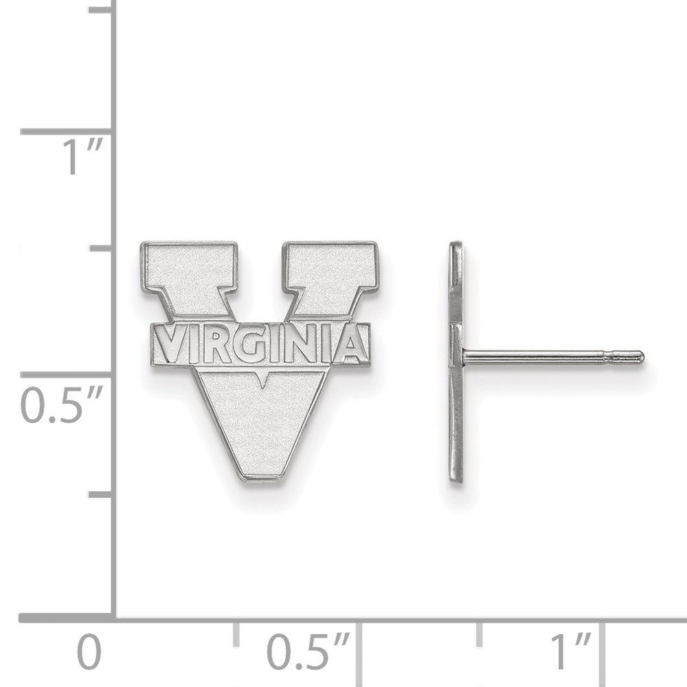 Sterling Silver Rhodium-plated LogoArt University of Virginia Small Post Earrings