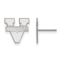 Sterling Silver Rhodium-plated LogoArt University of Virginia Small Post Earrings
