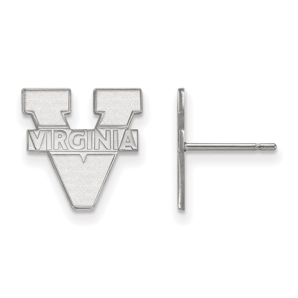 Sterling Silver Rhodium-plated LogoArt University of Virginia Small Post Earrings