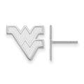 14k White Gold LogoArt West Virginia University W-V Small Post Earrings