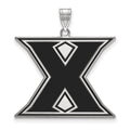 Sterling Silver Rhodium-plated LogoArt Xavier University Letter X Extra Large Enameled Pendant