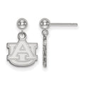 14k White Gold LogoArt Auburn University A-U Dangle Ball Post Earrings