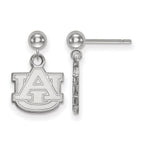 Sterling Silver Rhodium-plated LogoArt Auburn University A-U Dangle Ball Post Earrings