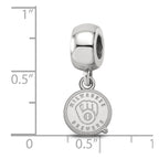 Sterling Silver Rhodium Plated Major League Baseball LogoArt Milwaukee Brewers Dangle Bead
