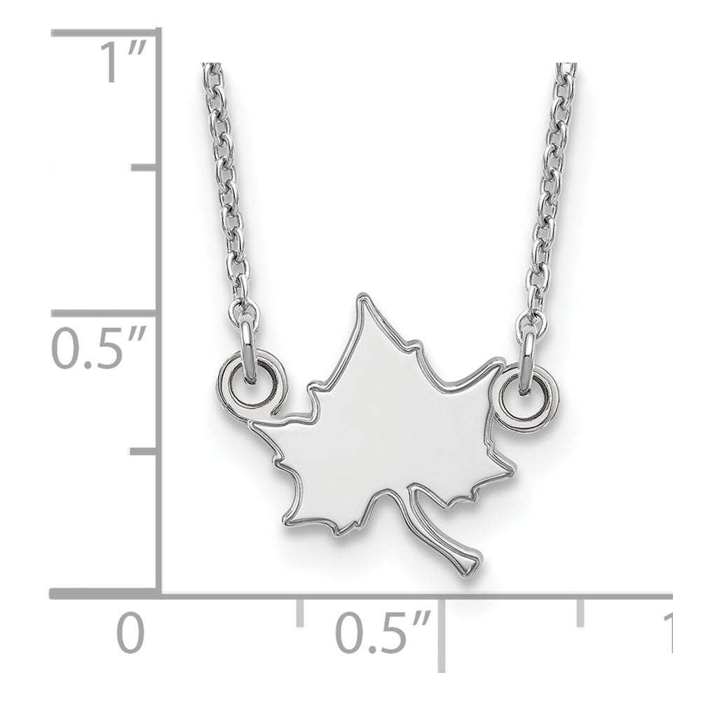 Sterling Silver Rhodium-plated LogoArt Indiana State University I-S Small Pendant 18 inch Necklace