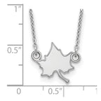 14k White Gold LogoArt Indiana State University I-S Small Pendant 18 inch Necklace