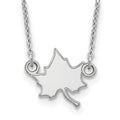 10k White Gold LogoArt Indiana State University I-S Small Pendant 18 inch Necklace