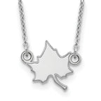 14k White Gold LogoArt Indiana State University I-S Small Pendant 18 inch Necklace