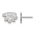 Sterling Silver Rhodium-plated LogoArt San Francisco State University Extra Small Post Earrings