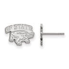 Sterling Silver Rhodium-plated LogoArt San Francisco State University Extra Small Post Earrings