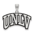 Sterling Silver Rhodium-plated LogoArt University of Nevada-Las Vegas U-N-L-V Large Enameled Pendant