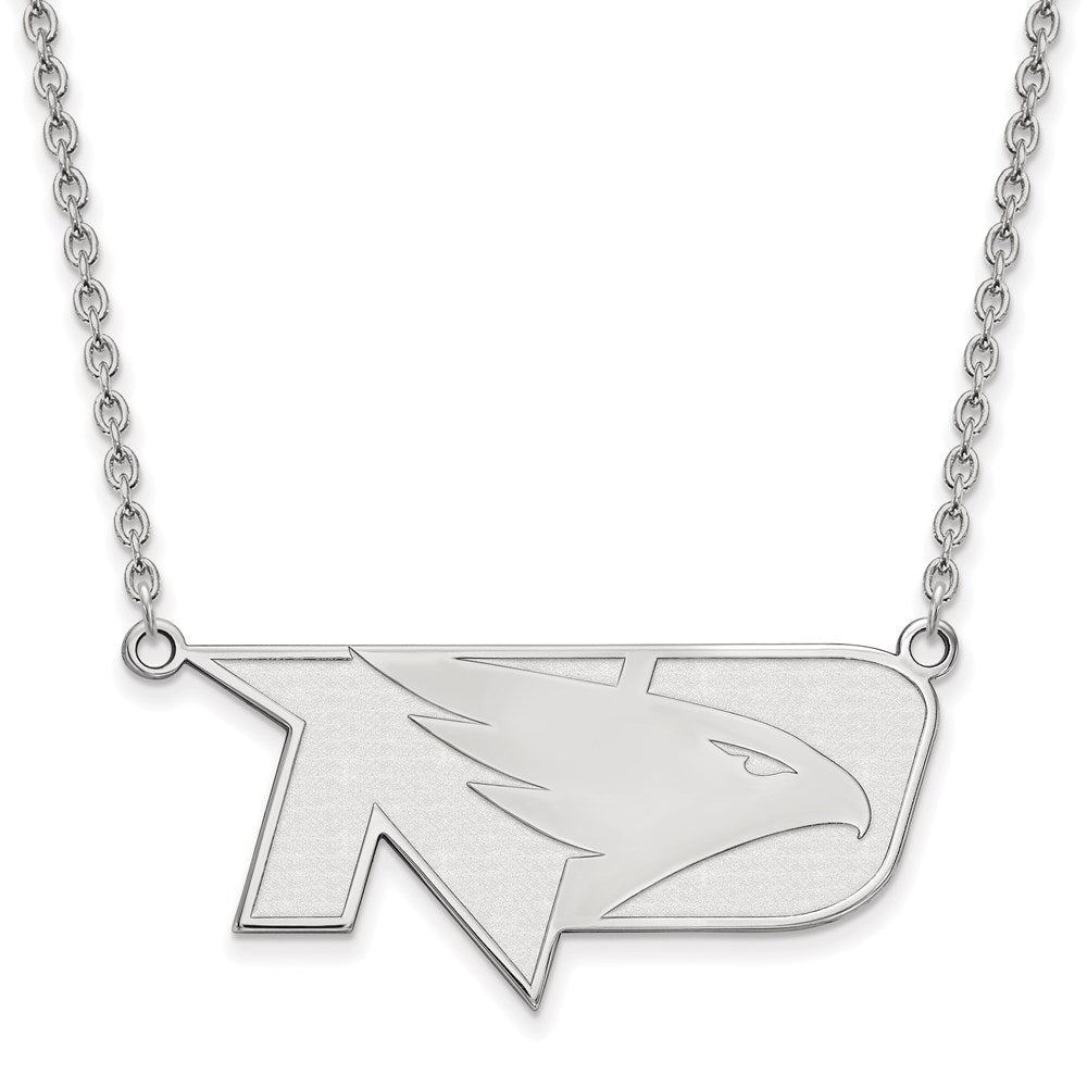 14k White Gold LogoArt University of North Dakota Large Pendant 18 inch Necklace