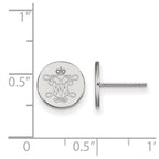 Sterling Silver Rhodium-plated LogoArt College of William and Mary Extra Small Disc Earrings