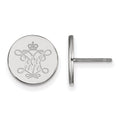 Sterling Silver Rhodium-plated LogoArt College of William and Mary Extra Small Disc Earrings