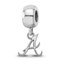 Sterling Silver Rhodium Plated Major League Baseball LogoArt Atlanta Braves Dangle Bead