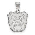 Sterling Silver Rhodium-plated LogoArt Butler University Bulldog Medium Pendant