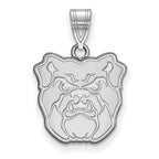 Sterling Silver Rhodium-plated LogoArt Butler University Bulldog Medium Pendant