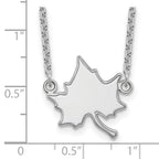 14k White Gold LogoArt Indiana State University I-S Large Pendant 18 inch Necklace