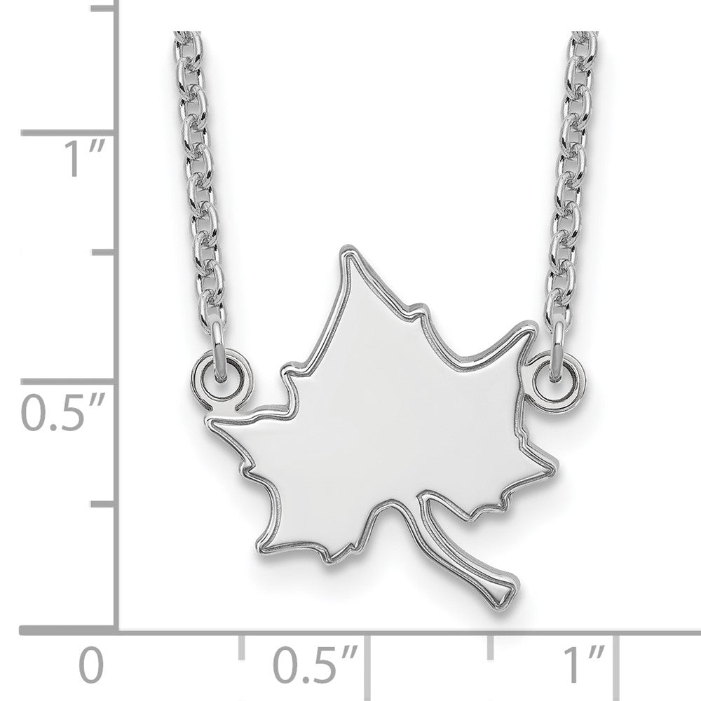 Sterling Silver Rhodium-plated LogoArt Indiana State University I-S Large Pendant 18 inch Necklace