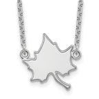 Sterling Silver Rhodium-plated LogoArt Indiana State University I-S Large Pendant 18 inch Necklace